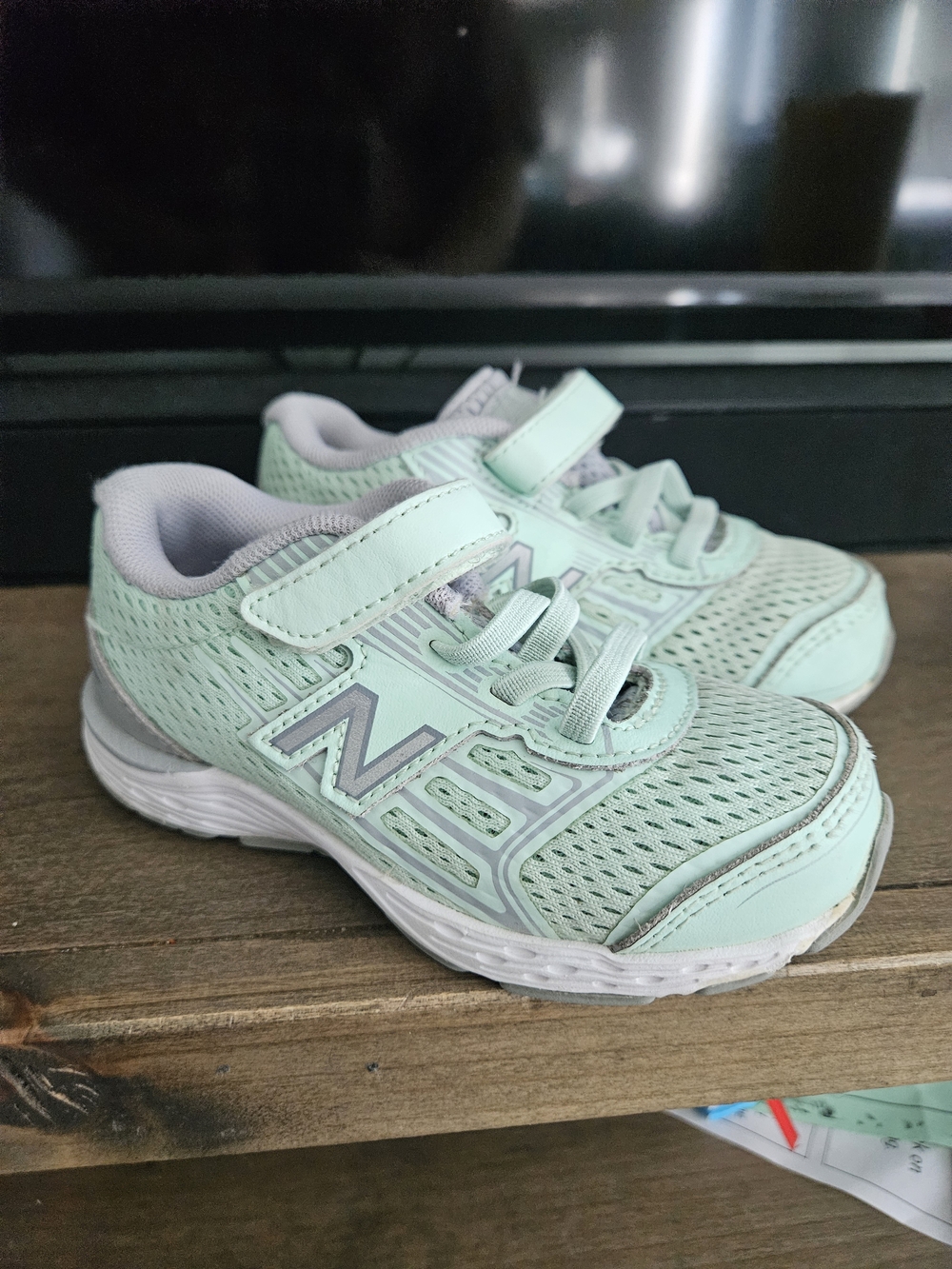 New Balance Kids Mint Green Athletic Sneakers